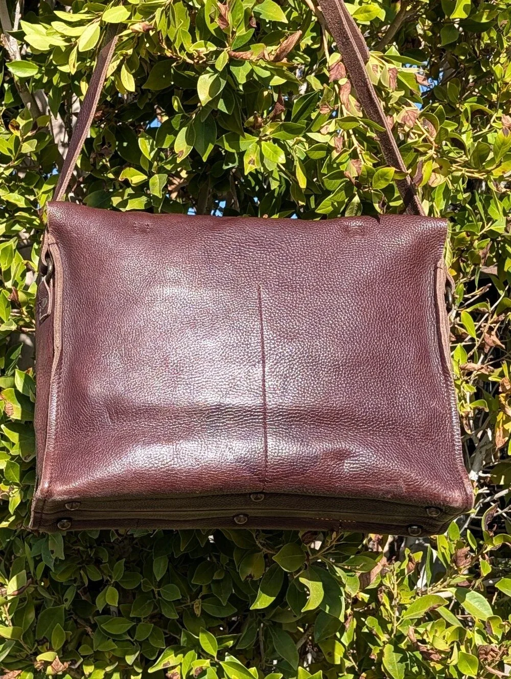 J.Crew Railway Bag Mens Leather Messenger Briefcase Crossbody Chestnut 38119 Dis